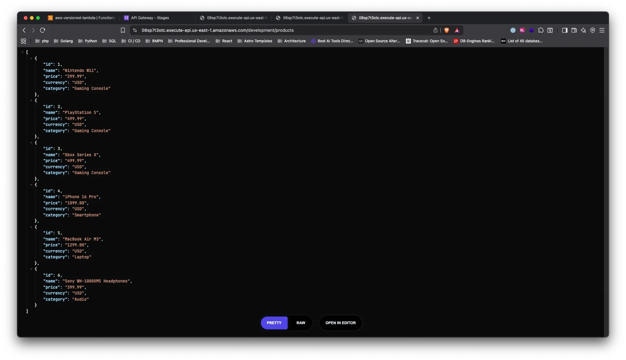Development Environment with New Changes