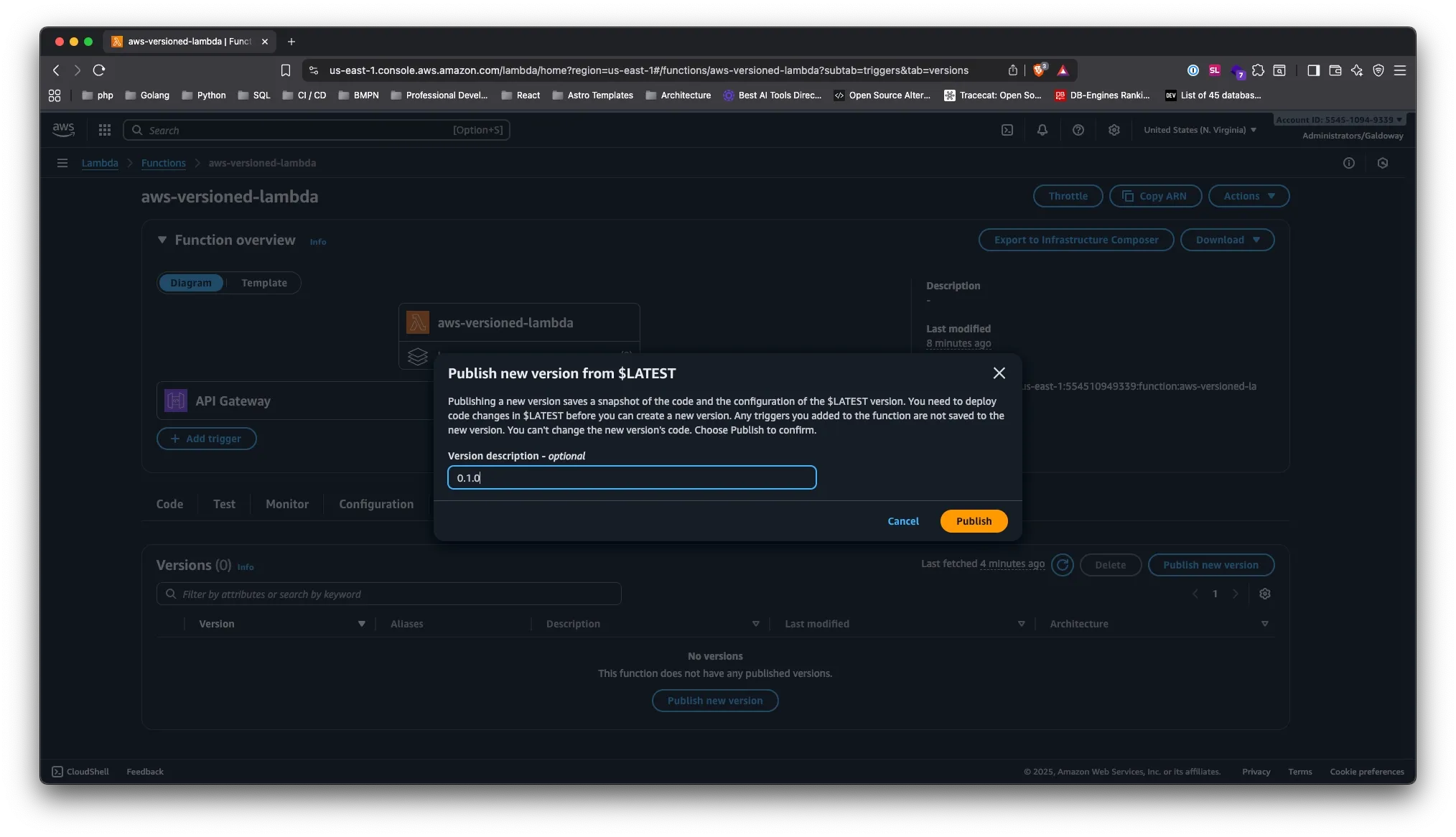 Lambda Function New Version