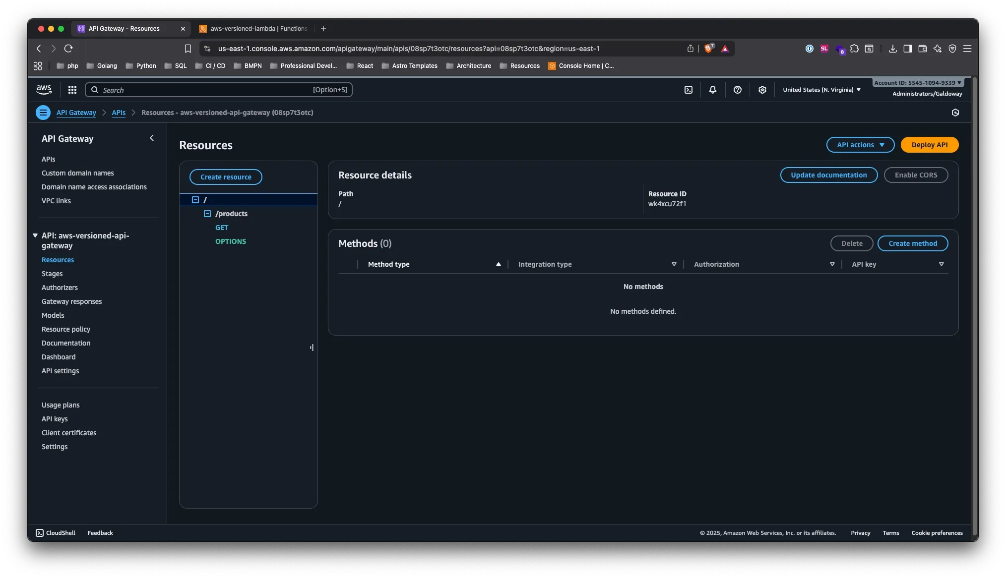 API Gateway Current Setup